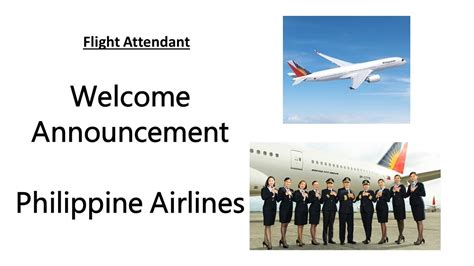 philippine airlines welcome announcement script|These are the PA announcement .